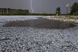 Unwetter mit Hagel zogen über Niedersachsen. 