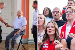 König Harald vergießt Träne bei Empfang der WM-Helden