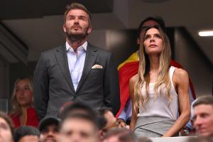Frankreich vs. Spanien: David und Victoria Beckham beim WM-Halbfinale