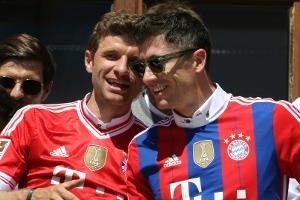 Vor Torjäger-Duell: Müller veräppelt Lewandowski