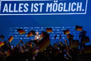 AfD-Chefin Alice Weidel sprach beim Wahlkampfauftakt in Magdeburg.