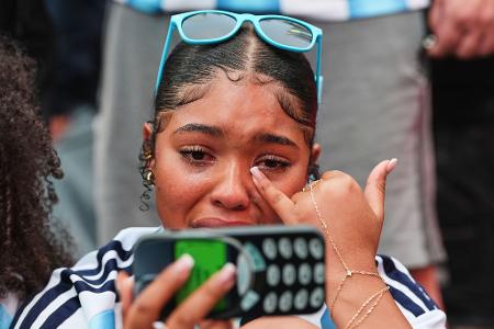 Ein argentinischer Fan reagiert beim WM-Finale.