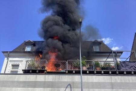 Brand Bochum, Eiberger Str., Lage bei Eintreffen