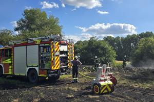 Vegetationsbrand an der Lippe
