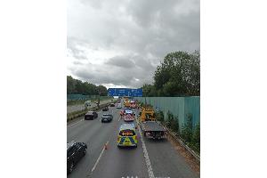 Unfallstelle auf der A1