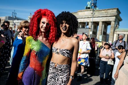 Der Drag March führte vom U-Bahnhof Bundestag zum Brandenburger Tor.