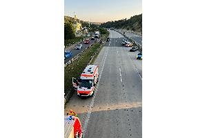 Übersichtsaufnahme hinter der Unfallstelle