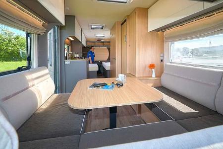 Wohnraum, LMC Videro 510 E, Caravan, Wohnwagen, Luxus