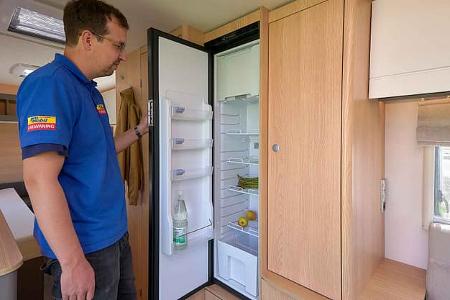 Kühlschrank, LMC Videro 510 E, Caravan, Wohnwagen, Luxus