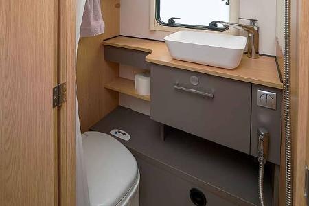 Bad, LMC Videro 510 E, Caravan, Wohnwagen, Luxus