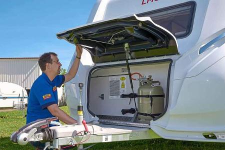Deichselkasten, LMC Videro 510 E, Caravan, Wohnwagen, Luxus