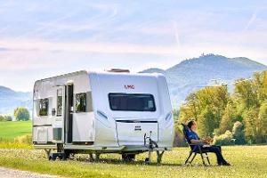 Frontansicht, LMC Videro 510 E, Caravan, Wohnwagen, Luxus