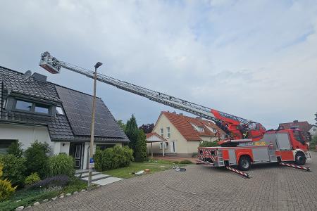 Drehleiter im Einsatz bei der Tierrettung (Foto: Feuerwehr Celle)