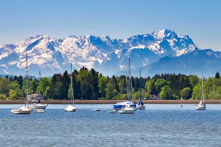 Starnberger See, Bayern, See, Camping, Alpen, Schwimmen, Berge
