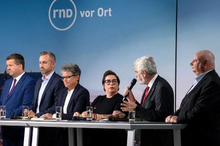 Die Spitzenkandidaten trafen sich auf Einladung des Redaktionsnetzwerks Deutschland (RND). 