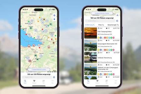 promobil liefert Ihnen mit der Stellplatz-Radar-App das ultimative Nachschlagewerk für Stellplätze in Europa. Auf dem Startbildschirm werden sofort alle Stellplätze in der Umgebung übersichtlich angezeigt.