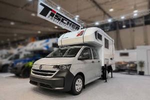 Die Tischer Trail Kabine auf dem VW T7 wurde bereits auf der Messe CMT 2026 präsentiert.