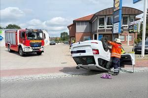Das verunfallteFahrzeug