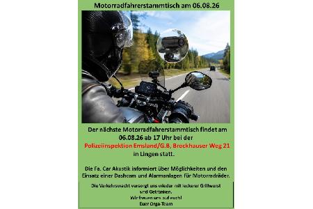 Motorradfahrerstammtisch August