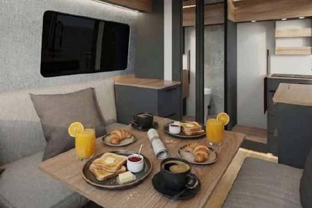 Tisch, Frühstück, Sitzgruppe, Nomade Nation Space, Campingbus