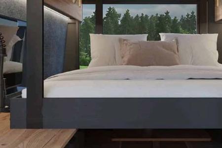 Hubbett, Matratze, Kissen, Nomade Nation Space, Campingbus