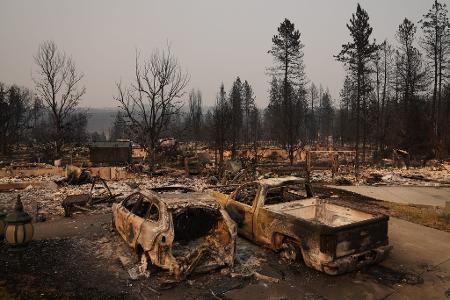Großflächige Zerstörung durch Feuer gibt es im US-Bundesstaat Washington.