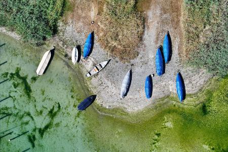 Auch am Bodensee lagen schon vor Wochen Boote auf dem Trockenen.