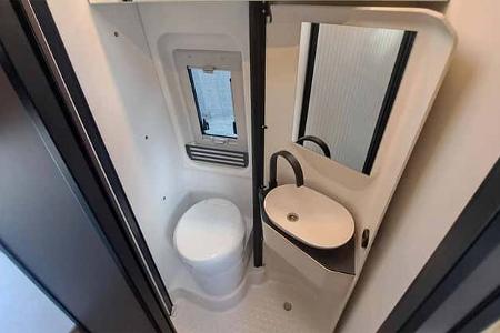 Pössl XL Evo, Campingbus, Sprinter, innen, Bad