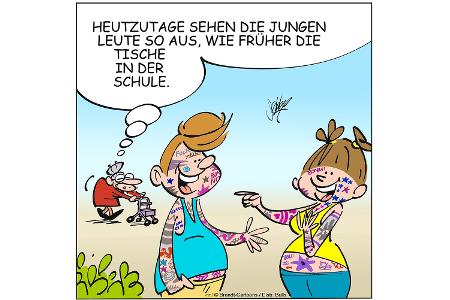 Cartoons zu trendigen Themen