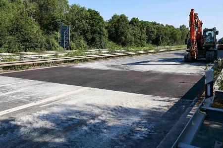 Asphalt Reparatur Autobahn