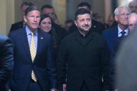 Der ukrainische Präsident Wolodymyr Selenskyj traf vergangene Woche in Washington unter anderem den demokratischen Senator Richard Blumenthal. (Archivbild)