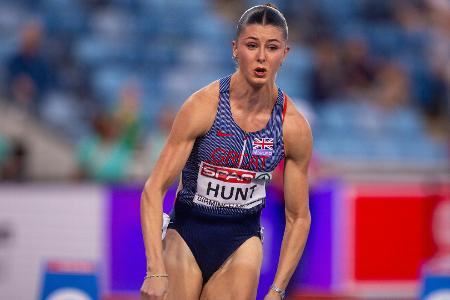 Lokalmatadorin Hunt macht Sprint-Double perfekt