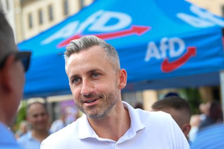 Spitzenkandidat Siegmund würde gern erster AfD-Ministerpräsident werden. (Archivbild)