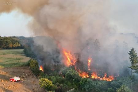 Drohnenaufnahme Waldbrand