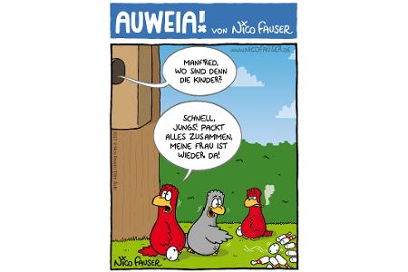 Alltäglicher Humor und Vögel