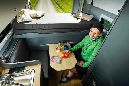 Clever Duo, Van, Reisemobil, Kastenwagen, Sitzgruppe, Tisch