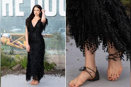 Unten ohne: Margaret Qualley setzt auf Sandalen ohne Sohle