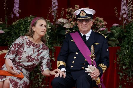 Prinzessin Claire und Prinz Laurent von Belgien sind seit 2003 verheiratet und haben drei Kinder. Mittlerweile hat Laurent auch einen unehelichen Sohn anerkannt. (Archivbild aus 2022)