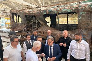 In diesem U-Bahn-Depot wurden bei einem Angriff 50 Waggons zerstört.