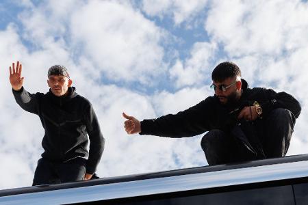 Auftritt von Rapper Capital Bra und Samra in Kreuzberg