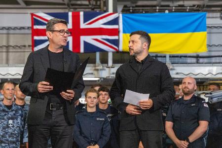 Der ukrainische Präsident Selenskyj war für Premier Burnham der erste Staatsgast nach dessen Amtsübernahme. (Archivbild)