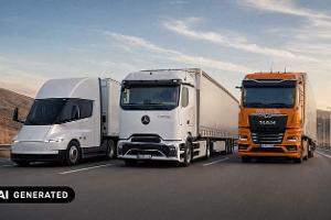 Tesla Semi, MAN eTGX, Mercedes eActros 600 im Vergleich