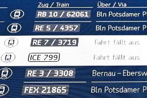 Im ersten Halbjahr sind rund 8 Prozent der Fernzüge der Deutschen Bahn ganz oder teilweise ausgefallen. (Archivbild)