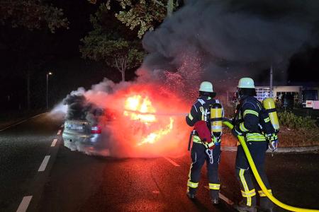 Einsatzstelle (Foto: Feuerwehr Celle) - Hinweis: Das Kennzeichen wurde nachträglich unkenntlich gemacht
