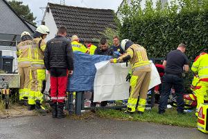 Die Mordkommission ermittelt nach Fund eines Schwerverletzten.