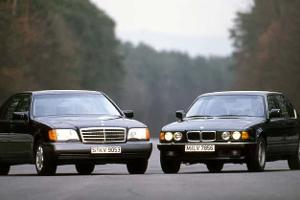 BMW 750iL E32 und Mercedes-Benz 600 SEL V140 im Vergleichstest auto motor und sport 18/1991
