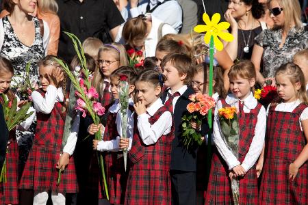 Blumen für die Lehrkräfte