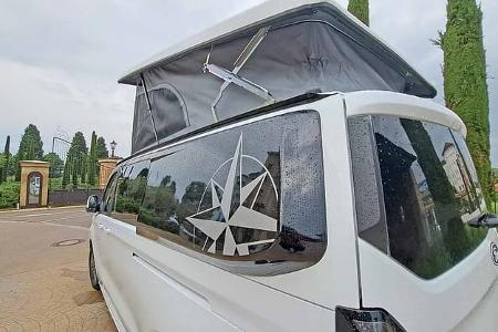 Neuer Westfalia Kipling auf Ford Transit Custom Aufstelldach und Schalenerweiterung