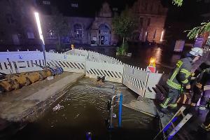 Die Einsatzstelle am Bahnhof