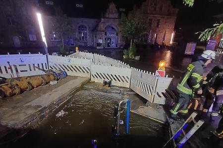 Die Einsatzstelle am Bahnhof